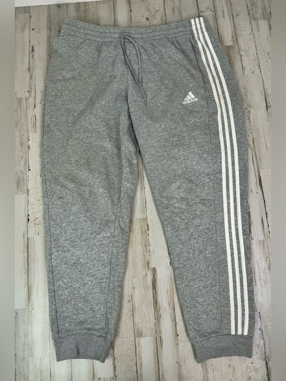 Adidas Climalite Sweatpants Gray 3 Stripe Mens Size 2XL